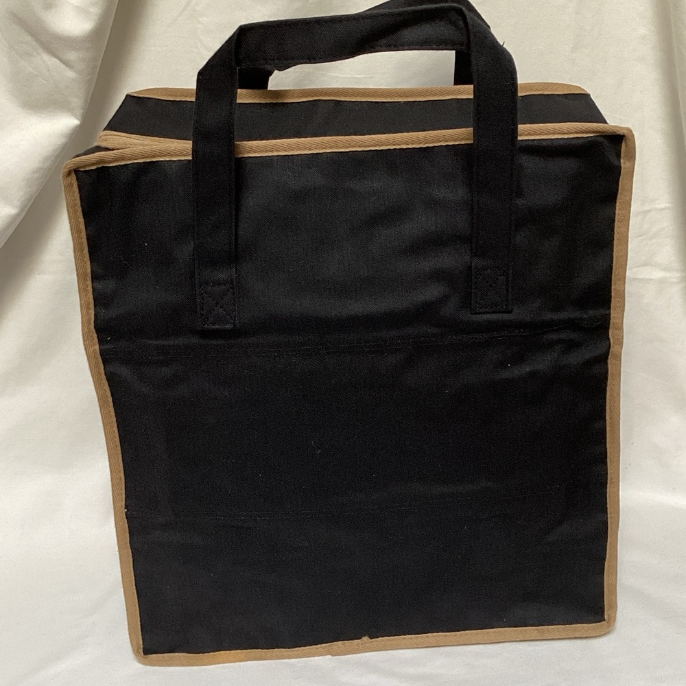 Lillian Vernon Black and Tan Men's Shoe Tote